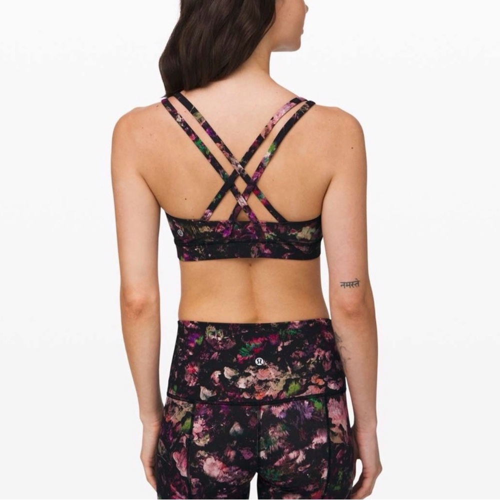Lululemon floral print energy bra size 4